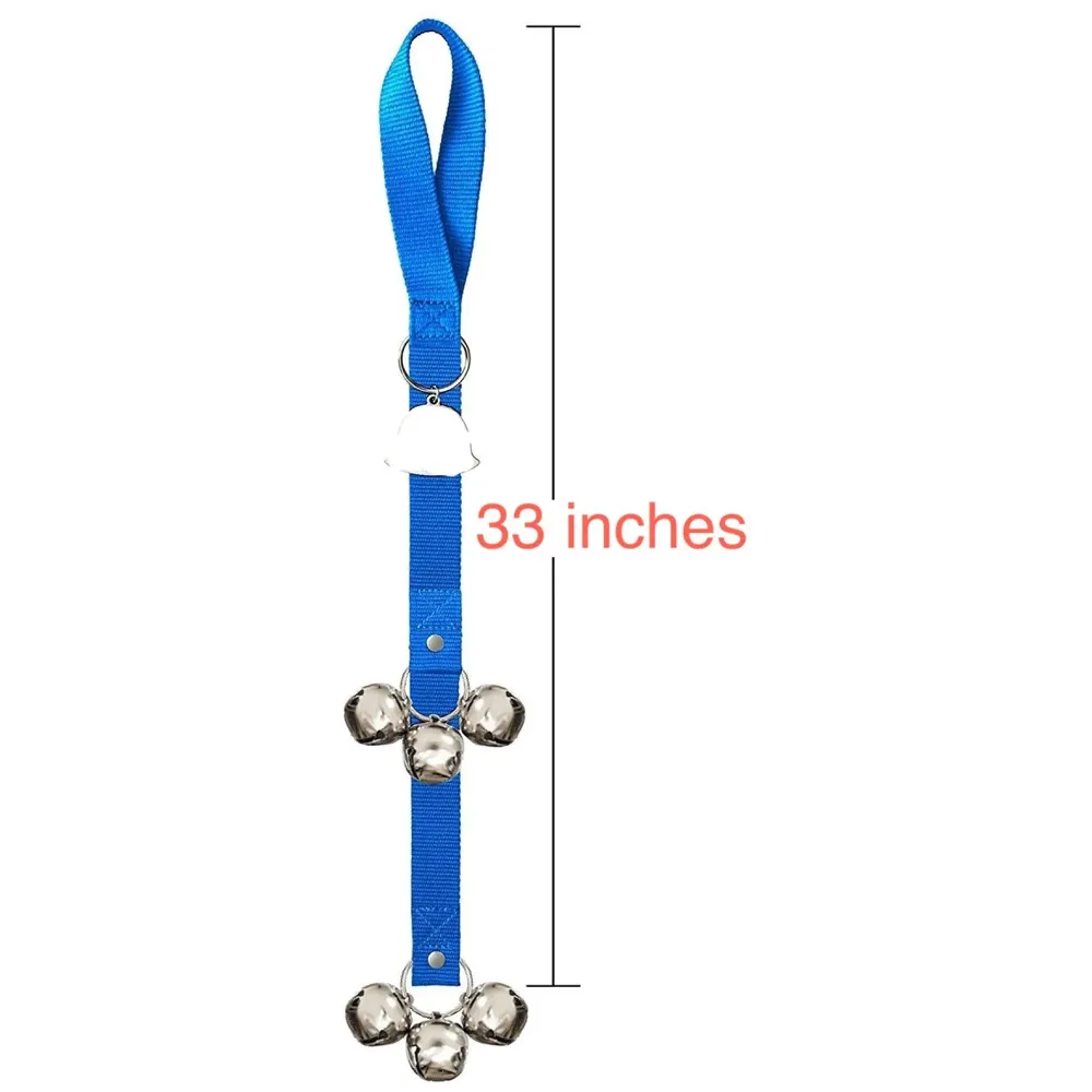 Dog Doorbells Training Potty Great Dog Bells Adjustable Door Bell Dog Bells for Potty Training Your Puppy The Easy Way Small and Large Breeds. (Blue) - 2