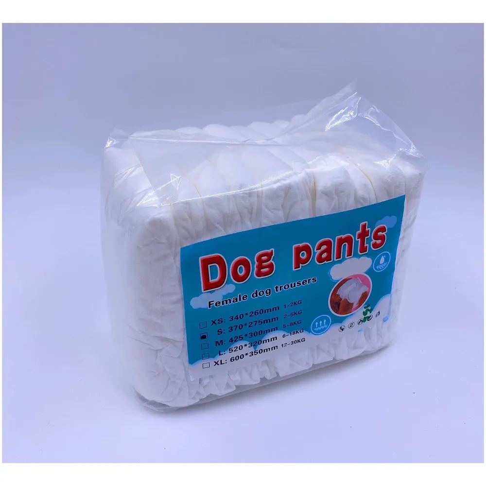 Dog Diaper, Pet Diapers High Absorb Disposable Dog Pants Adjustable Nappies Cover Up Panties. (Small)