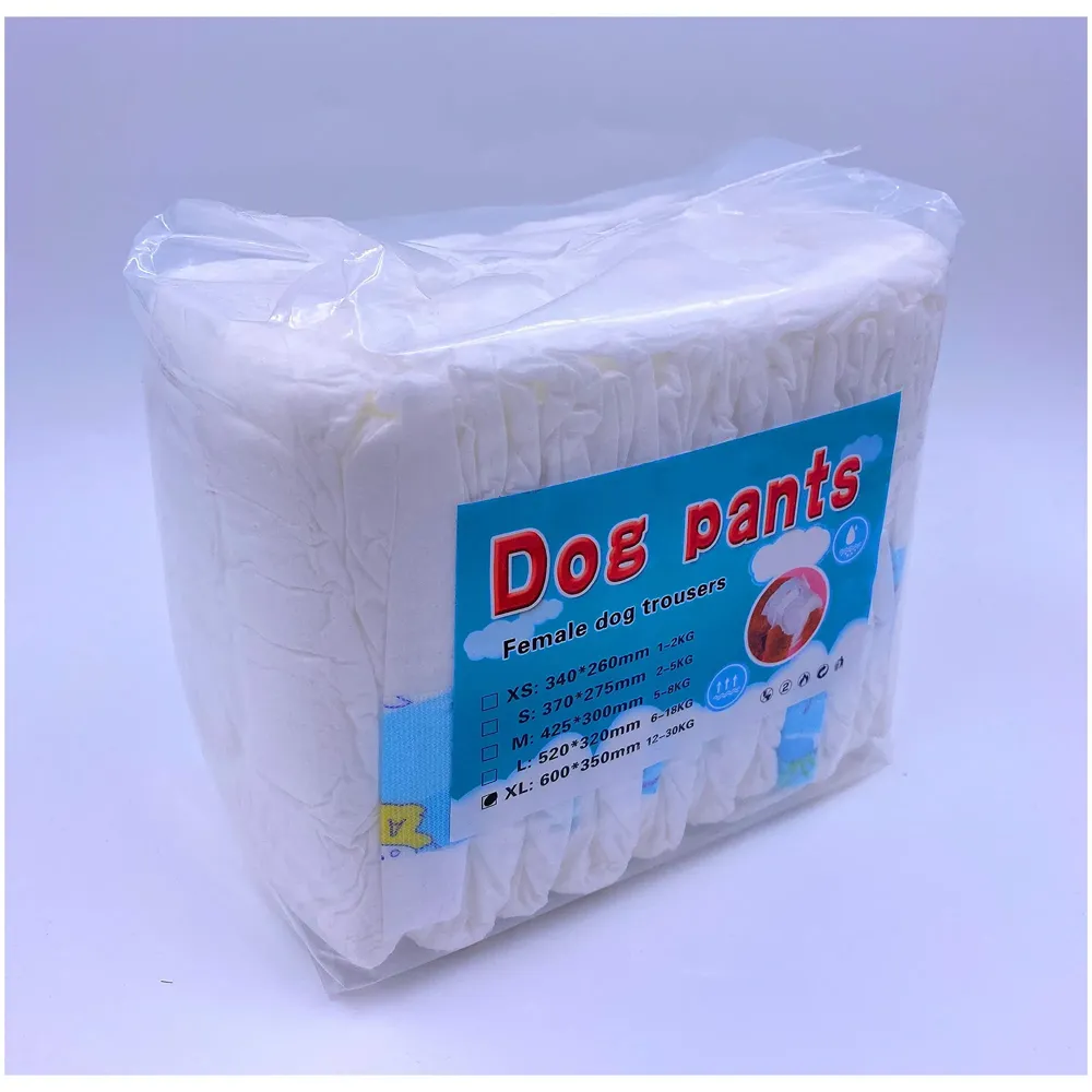 Dog Diaper, Pet Diapers High Absorb Disposable Dog Pants Adjustable Nappies Cover Up Panties. (X-Large)