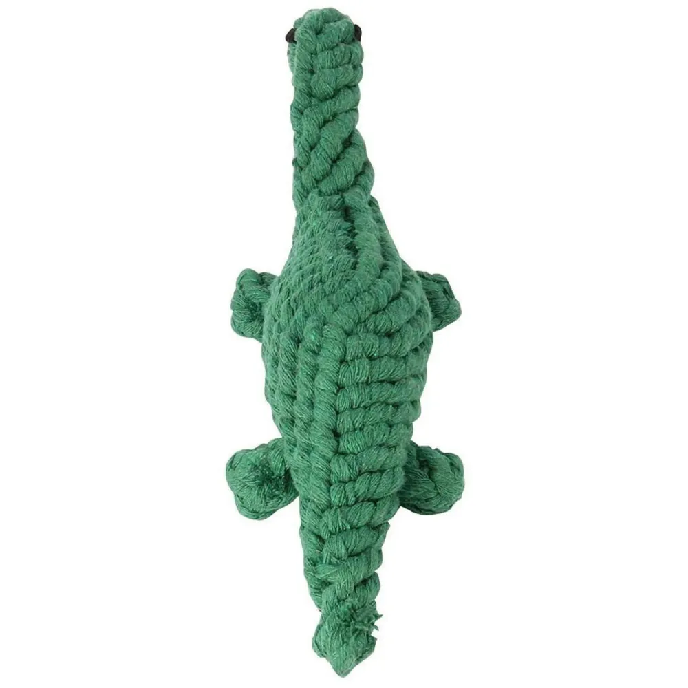 Dog Rope Toy Set Puppy Pet Chew Training Animal Design Durable Interactive Toys Dental Health Teeth Cleaning Toy for Small Medium Dog Biting Toys (Dinosaur)