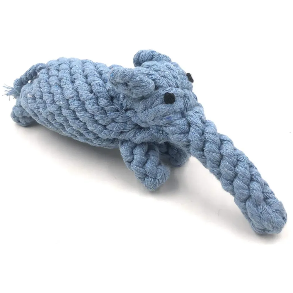 Dog Rope Toy Set Puppy Pet Chew Training Animal Design Durable Interactive Toys Dental Health Teeth Cleaning Toy for Small Medium Dog Biting Toys (Elephant)