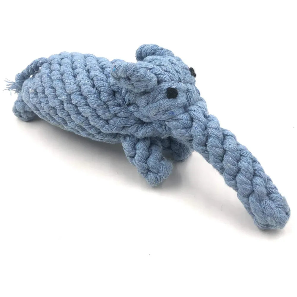 Dog Rope Toy Set Puppy Pet Chew Training Animal Design Durable Interactive Toys Dental Health Teeth Cleaning Toy for Small Medium Dog Biting Toys (Elephant)