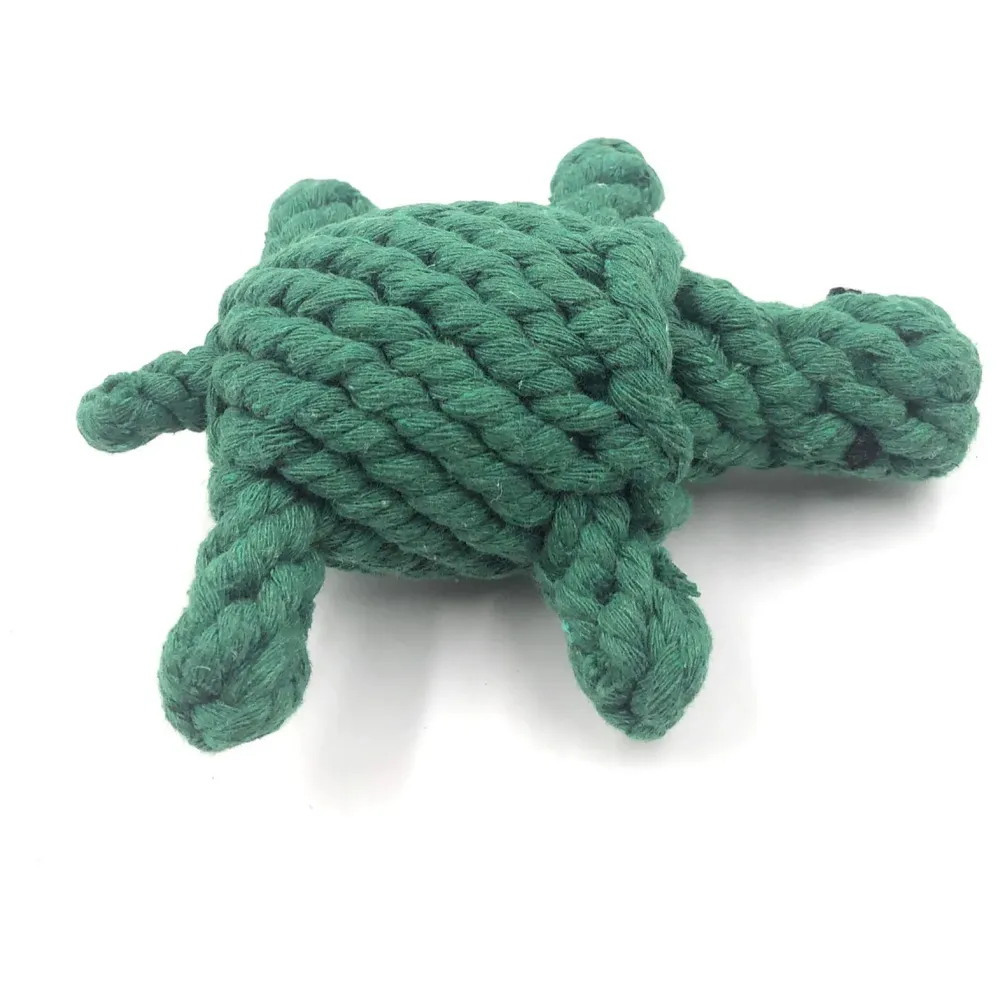Dog Rope Toy Set Puppy Pet Chew Training Animal Design Durable Interactive Toys Dental Health Teeth Cleaning Toy for Small Medium Dog Biting Toys (Turtle)