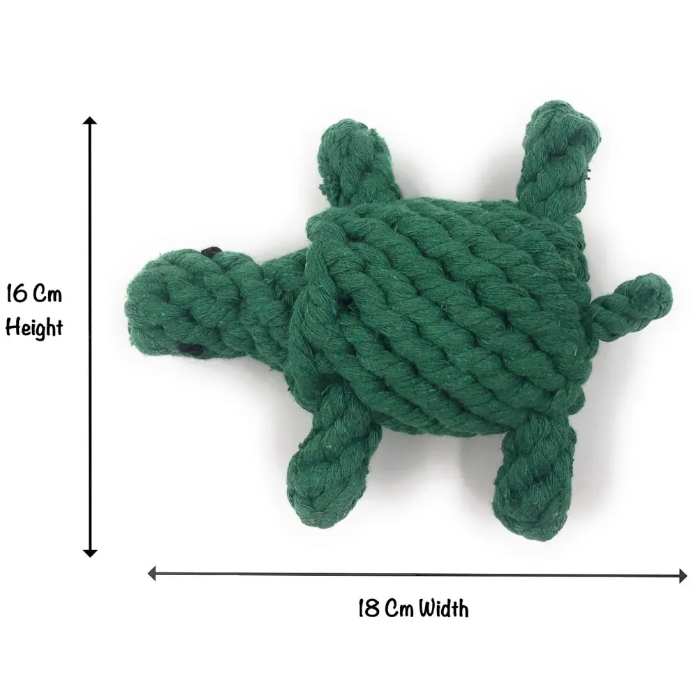 Dog Rope Toy Set Puppy Pet Chew Training Animal Design Durable Interactive Toys Dental Health Teeth Cleaning Toy for Small Medium Dog Biting Toys (Turtle)