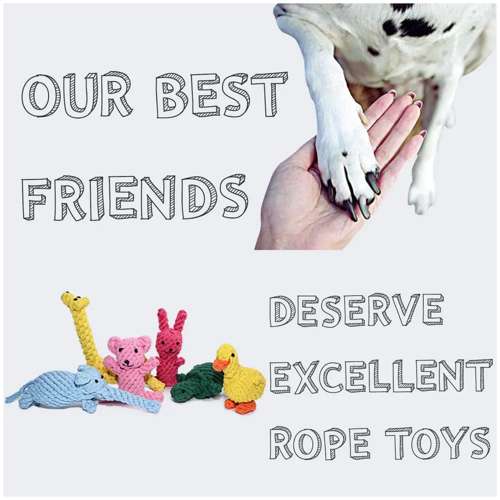 Dog Rope Toy Set Puppy Pet Chew Training Animal Design Durable Interactive Toys Dental Health Teeth Cleaning Toy for Small Medium Dog Biting Toys (Turtle)