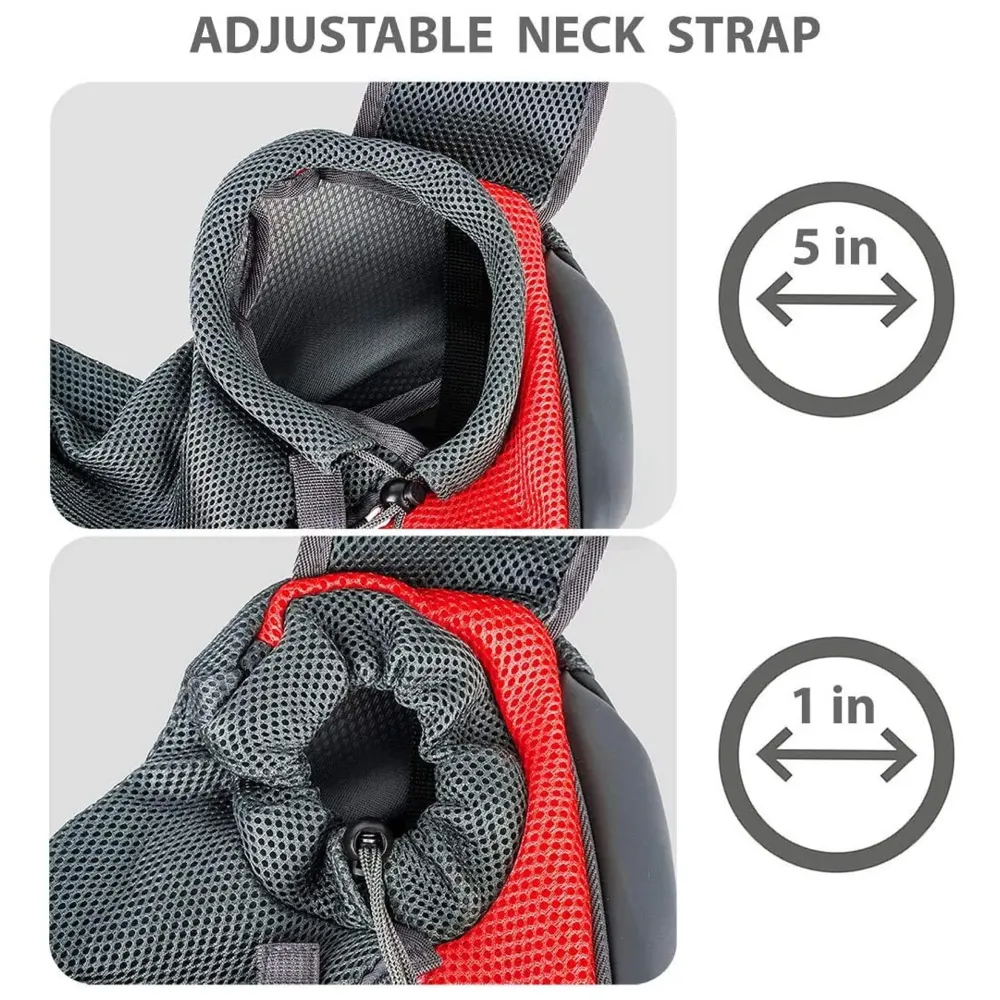 24x7 eMall® Pet Sling Carrier - Small Dog Cat Sling Pet Carrier Bag Safe Comfortable Adjustable Pouch Single Shoulder Carry Tote Handbag for Pets Upto 10 Kgs. (Red) 18 x10 Inch