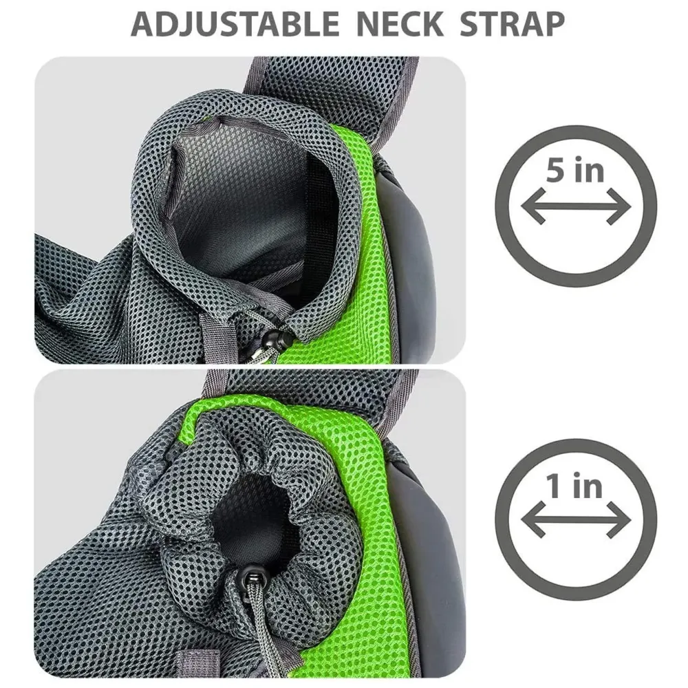 24x7 eMall® Pet Sling Carrier - Small Dog Cat Sling Pet Carrier Bag Safe Comfortable Adjustable Pouch Single Shoulder Carry Tote Handbag for Pets Upto 10 Kgs. (Green) 18 x10 Inch