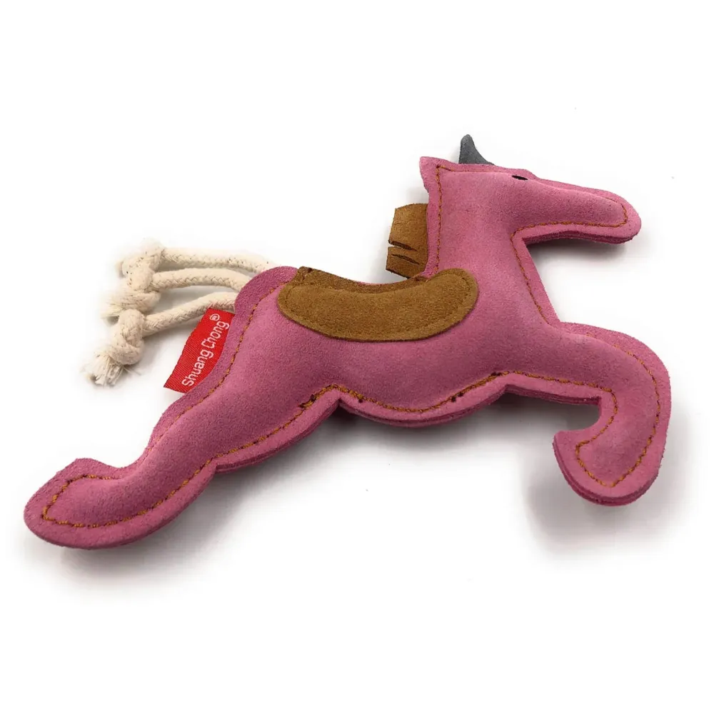 Toys for Dogs, Dog Chew Toy, Durable Puppy Squeaky Dog Toys, Durable Leather Material with Squeaker Inside 2 Squeakers Leather Dog Toys for Small and Medium Dogs (Unicorn)