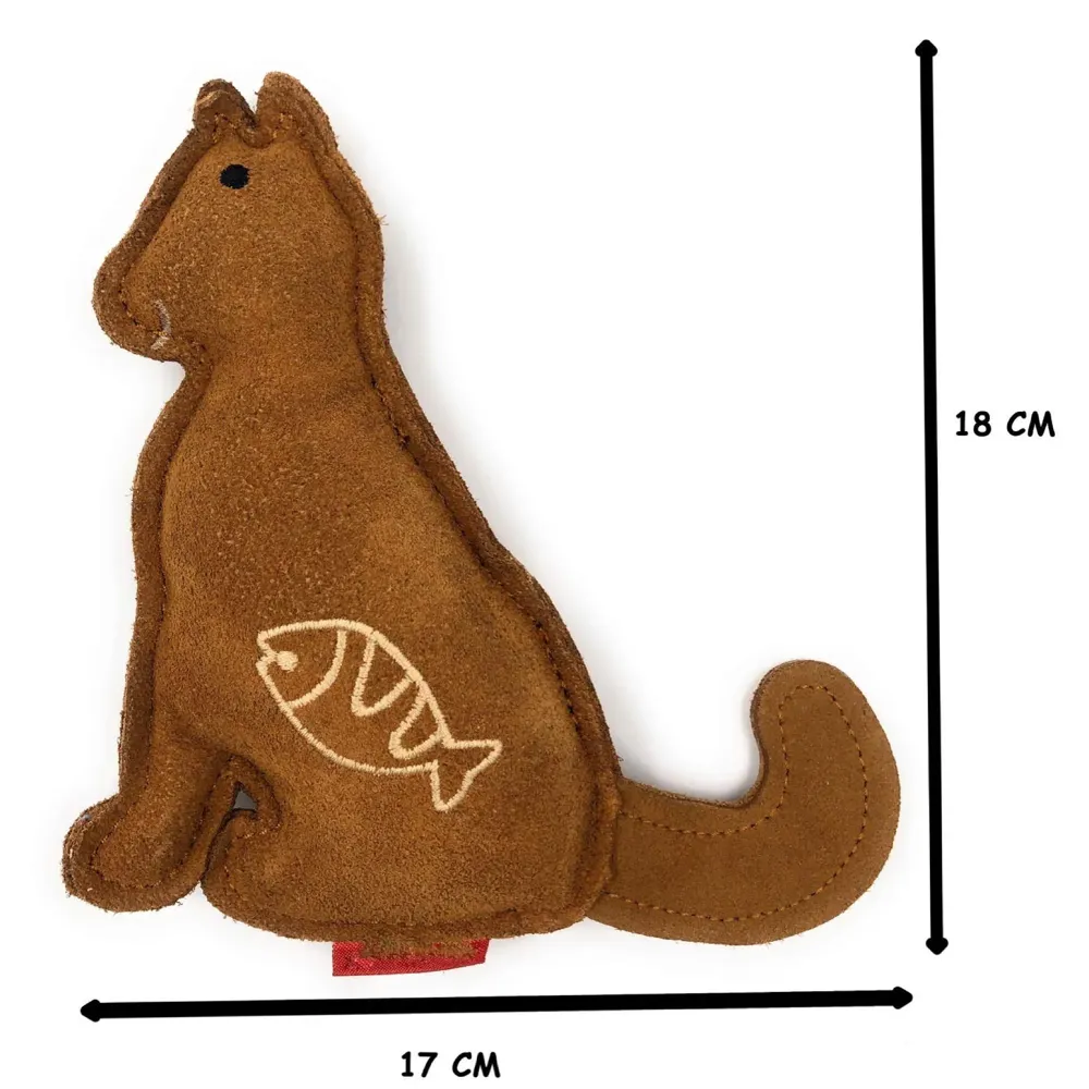 Toys for Dogs, Dog Chew Toy, Durable Puppy Squeaky Dog Toys, Durable Leather Material with Squeaker Inside 2 Squeakers Leather Dog Toys for Small and Medium Dogs (Squirrel) - 2