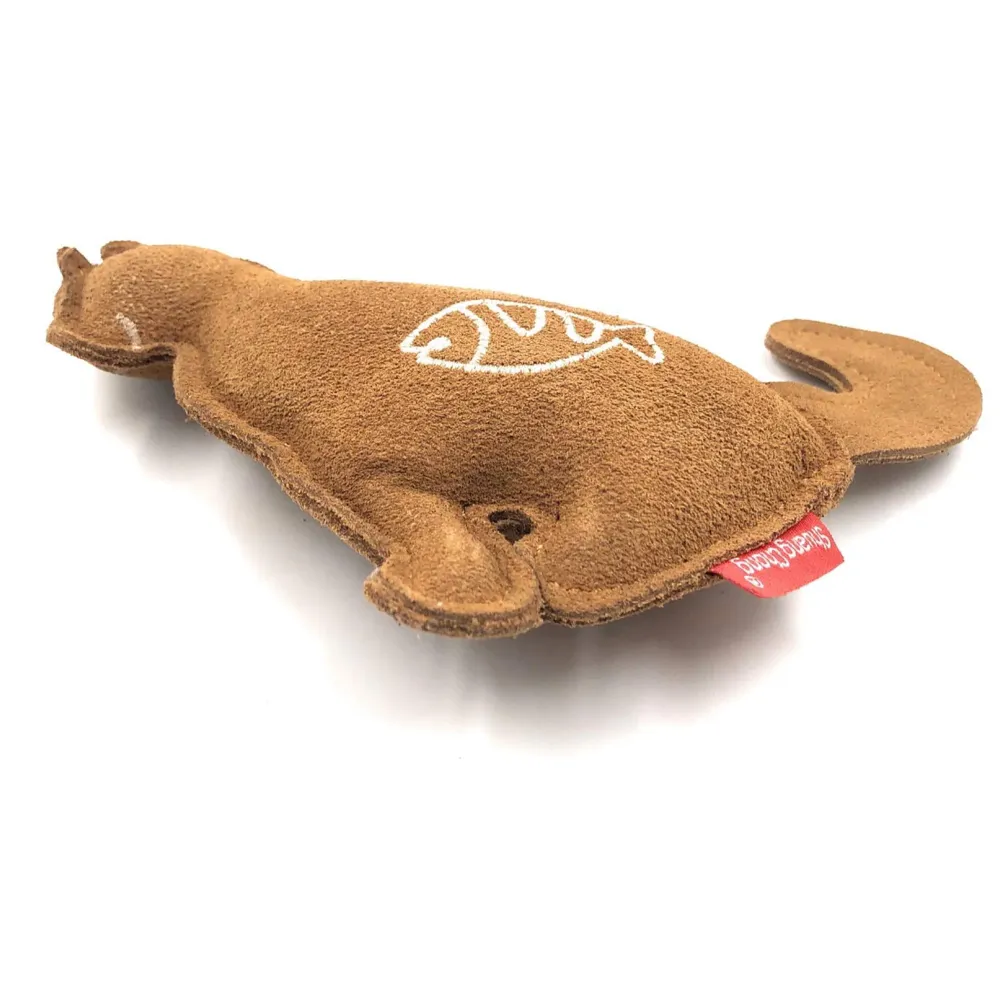 Toys for Dogs, Dog Chew Toy, Durable Puppy Squeaky Dog Toys, Durable Leather Material with Squeaker Inside 2 Squeakers Leather Dog Toys for Small and Medium Dogs (Squirrel) - 4