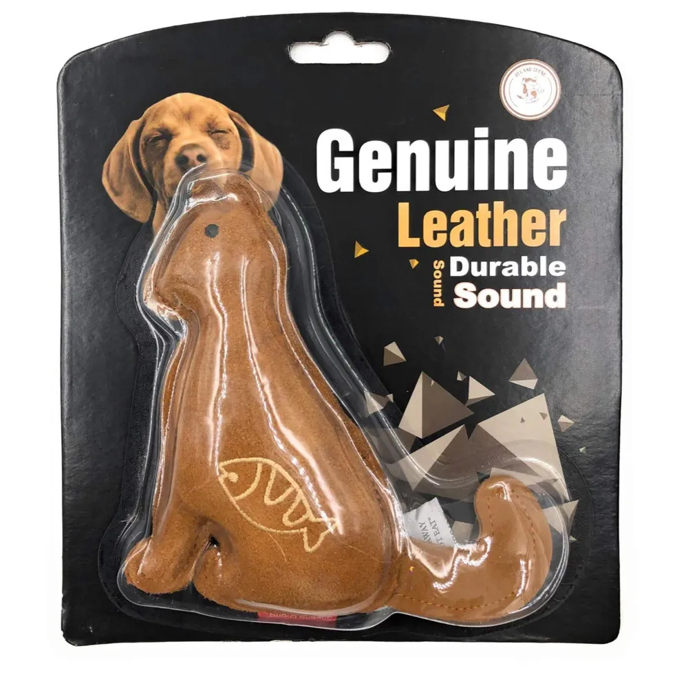 Toys for Dogs, Dog Chew Toy, Durable Puppy Squeaky Dog Toys, Durable Leather Material with Squeaker Inside 2 Squeakers Leather Dog Toys for Small and Medium Dogs (Squirrel) - 6
