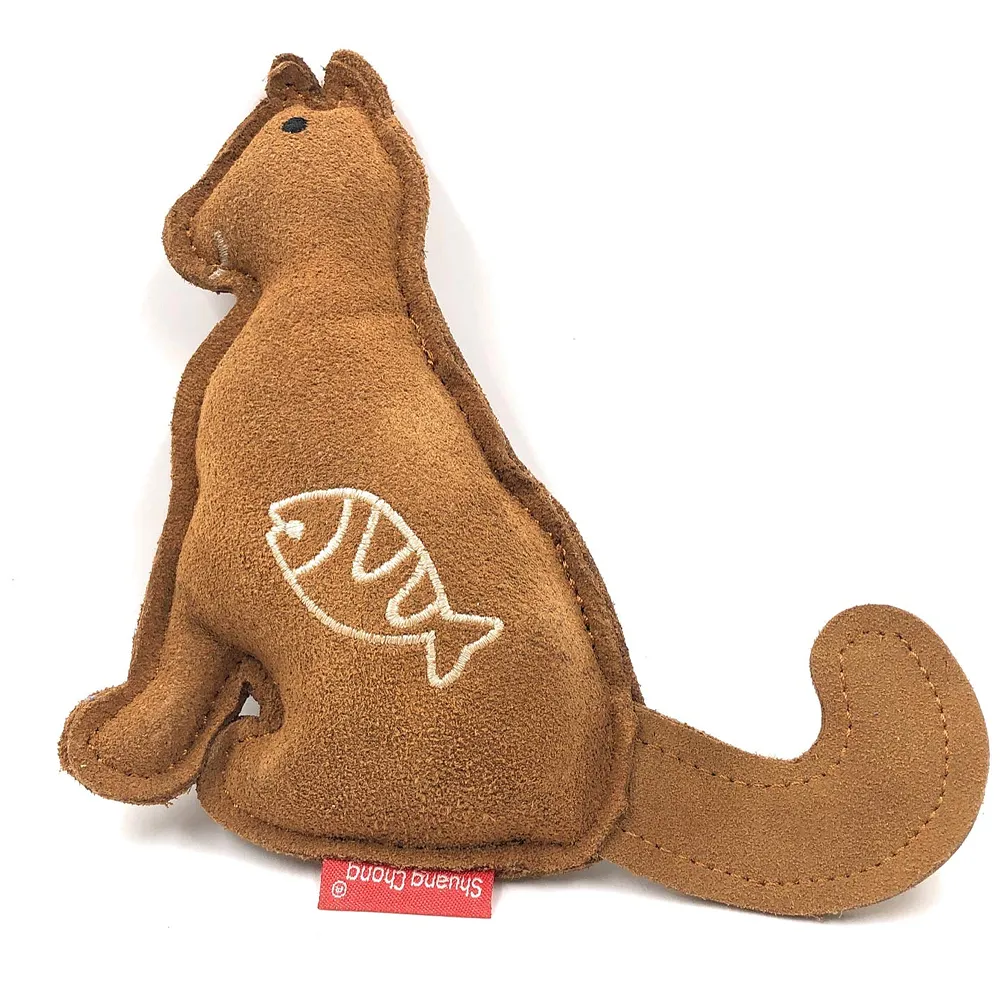 Toys for Dogs, Dog Chew Toy, Durable Puppy Squeaky Dog Toys, Durable Leather Material with Squeaker Inside 2 Squeakers Leather for Small and Medium Dogs (Squirrel) Premium