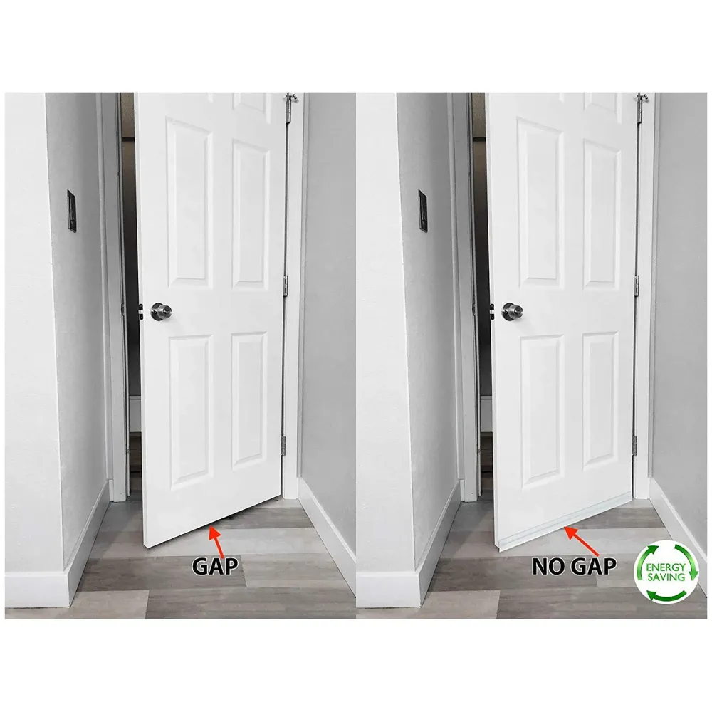 Flexible PVC Door Draft Guard with Adhesive Tape(Length 90cm, Width 45mm) (Brown Door)