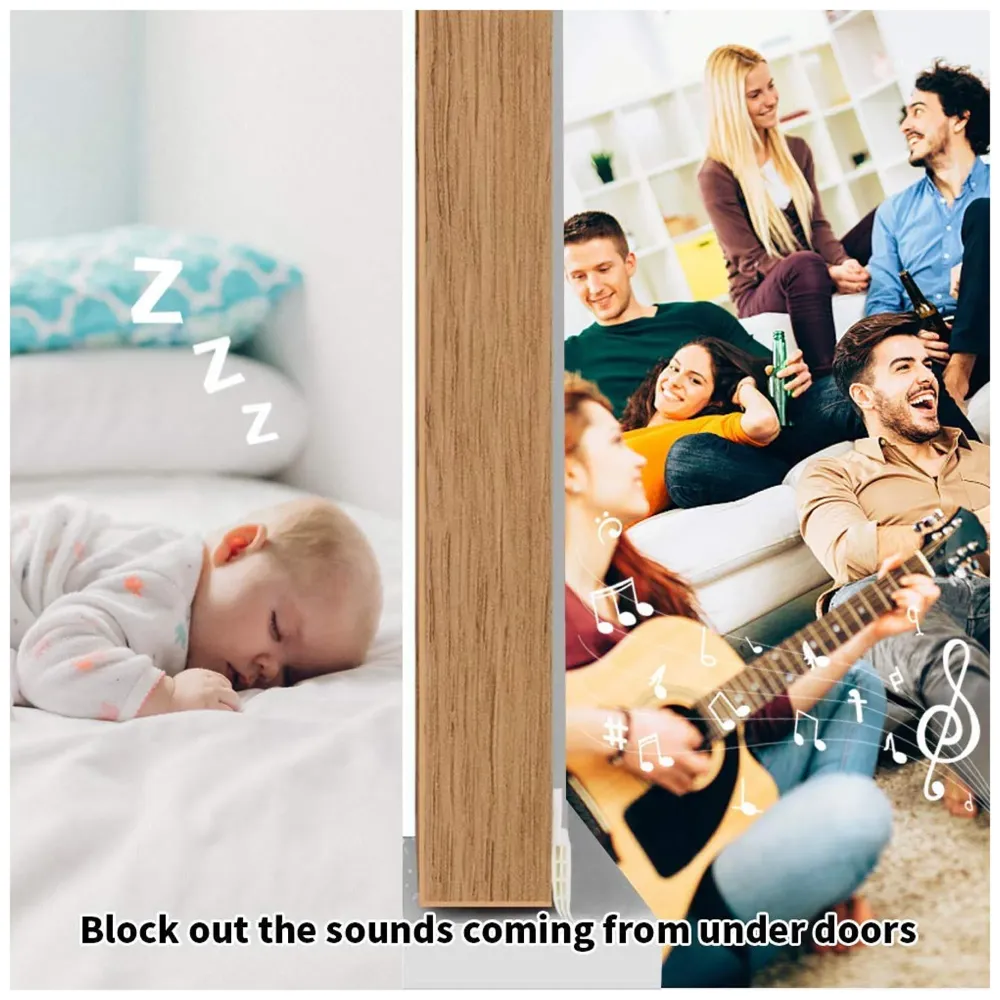 Flexible PVC Door Draft Guard ~ Door Sealer ~ Door Sealing Strip for Doors and Windows. with Adhesive Tape. Length – 90 cm. Width – 45mm (Brown)