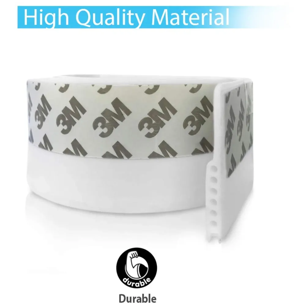 Flexible PVC Door Draft Guard with Adhesive Tape(Length 90cm, Width 45mm) (Brown Door)