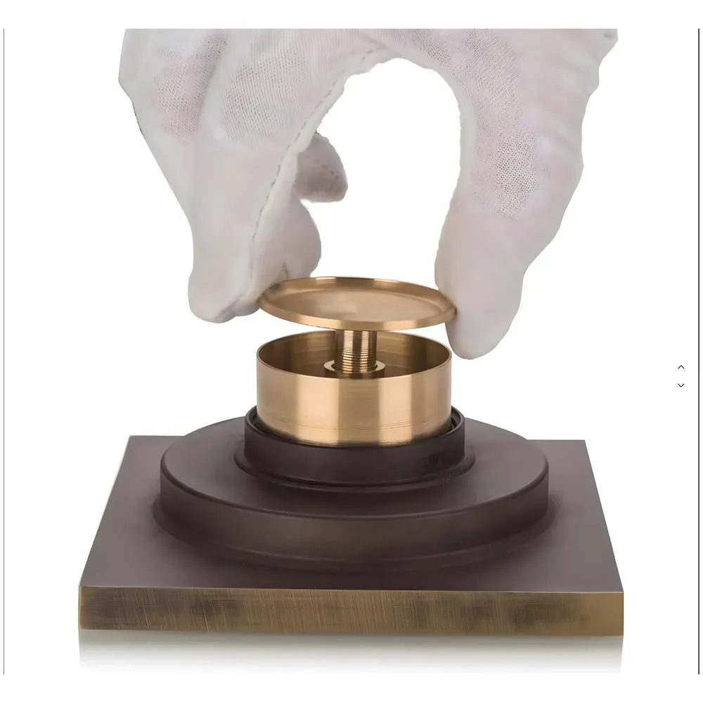 Antique Brown Designer Drain 4" x 4" Foot Design Antique Floor Drain Shower Channel Water Drainer for Bathroom with Anti-Foul Cockroach Trap