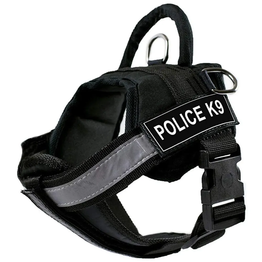 Dog K9 Police Harness Dog Vest Loop Straps and Handle and Adjustable