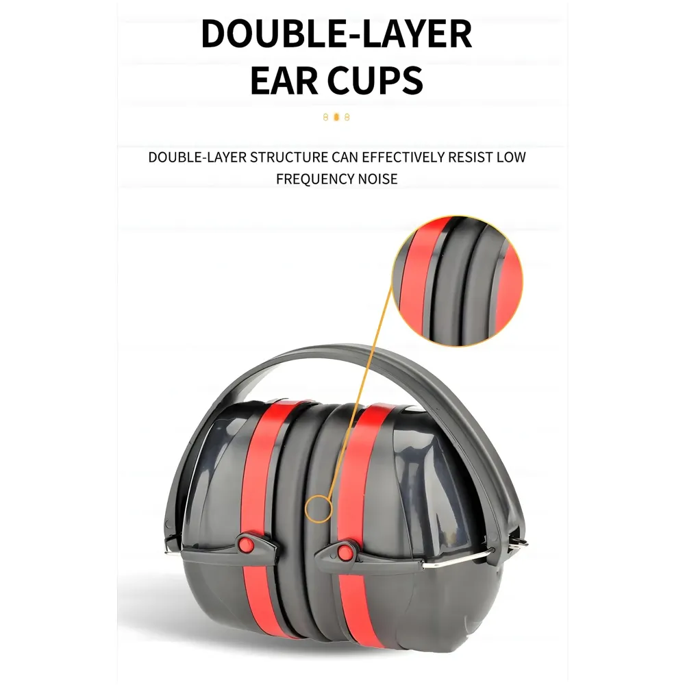 Noise Reduction Safety Ear Muffs, Hearing Protection Earmuffs, NRR 28dB SNR 33dB Noise Sound Protection Headphones for Shooting Gun Range Mowing Construction Woodwork Studying Adult Kids