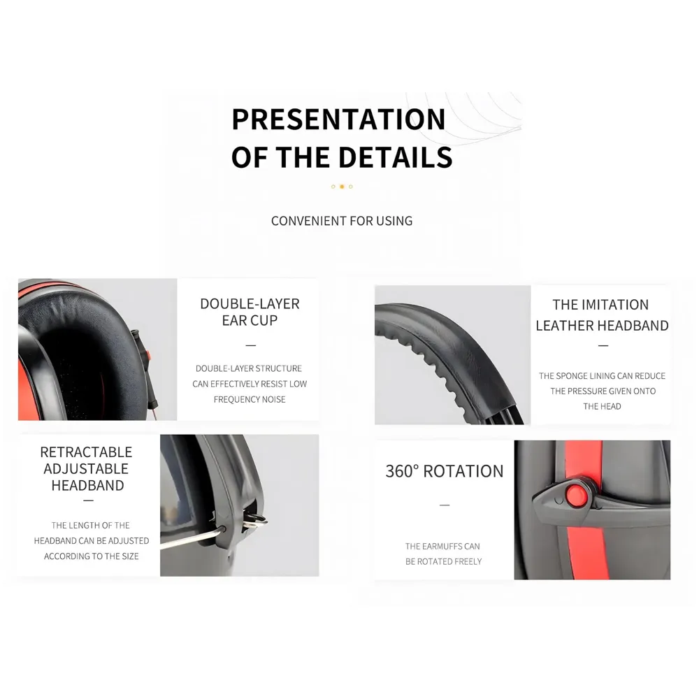 Noise Reduction Safety Ear Muffs, Hearing Protection Earmuffs, NRR 28dB SNR 33dB Noise Sound Protection Headphones for Shooting Gun Range Mowing Construction Woodwork Studying Adult Kids