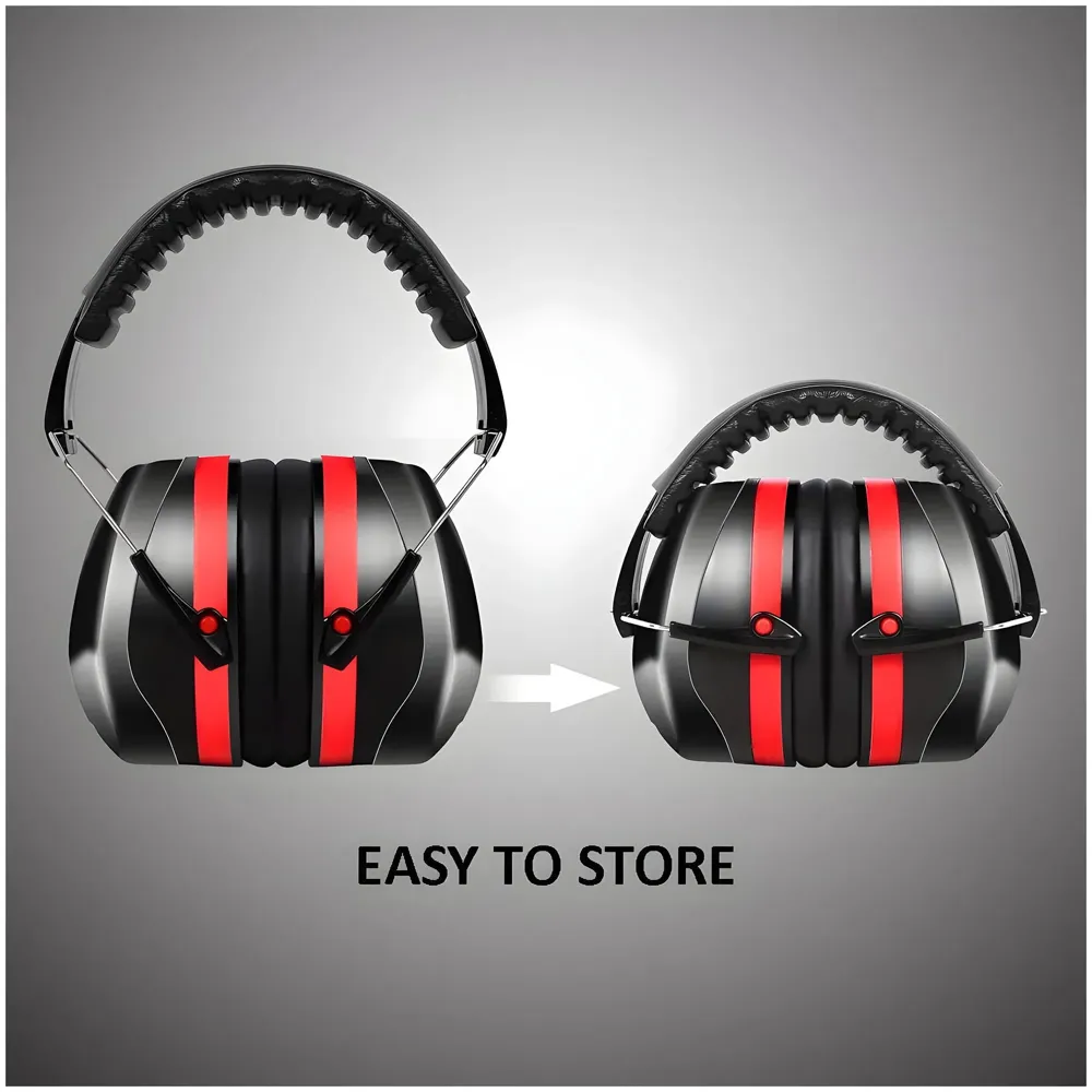 Noise Reduction Safety Ear Muffs, Hearing Protection Earmuffs, NRR 28dB SNR 33dB Noise Sound Protection Headphones for Shooting Gun Range Mowing Construction Woodwork Studying Adult Kids