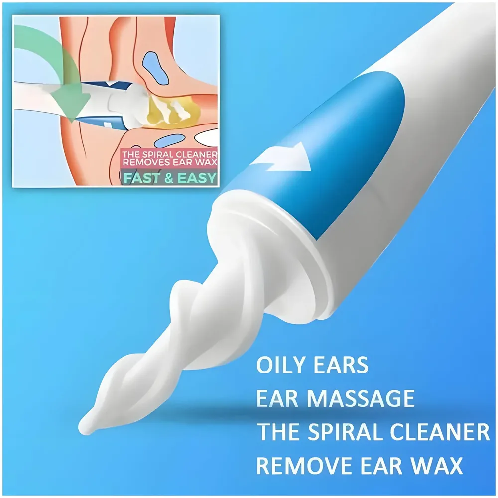 Ear Wax Removal Kit Tool, 16 Q-Grips Q tips Ear Wax Remover Reusable and Washable Replacement Soft Silicone Tips for Deep Cleaner Earwax, Ear Wax Removal Set - 4