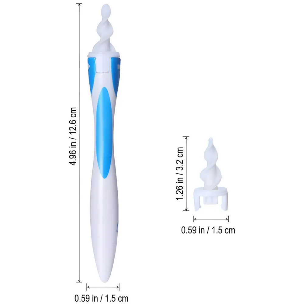Ear Wax Removal Kit Tool, 16 Q-Grips Q tips Ear Wax Remover Reusable and Washable Replacement Soft Silicone Tips for Deep Cleaner Earwax, Ear Wax Removal Set - 7