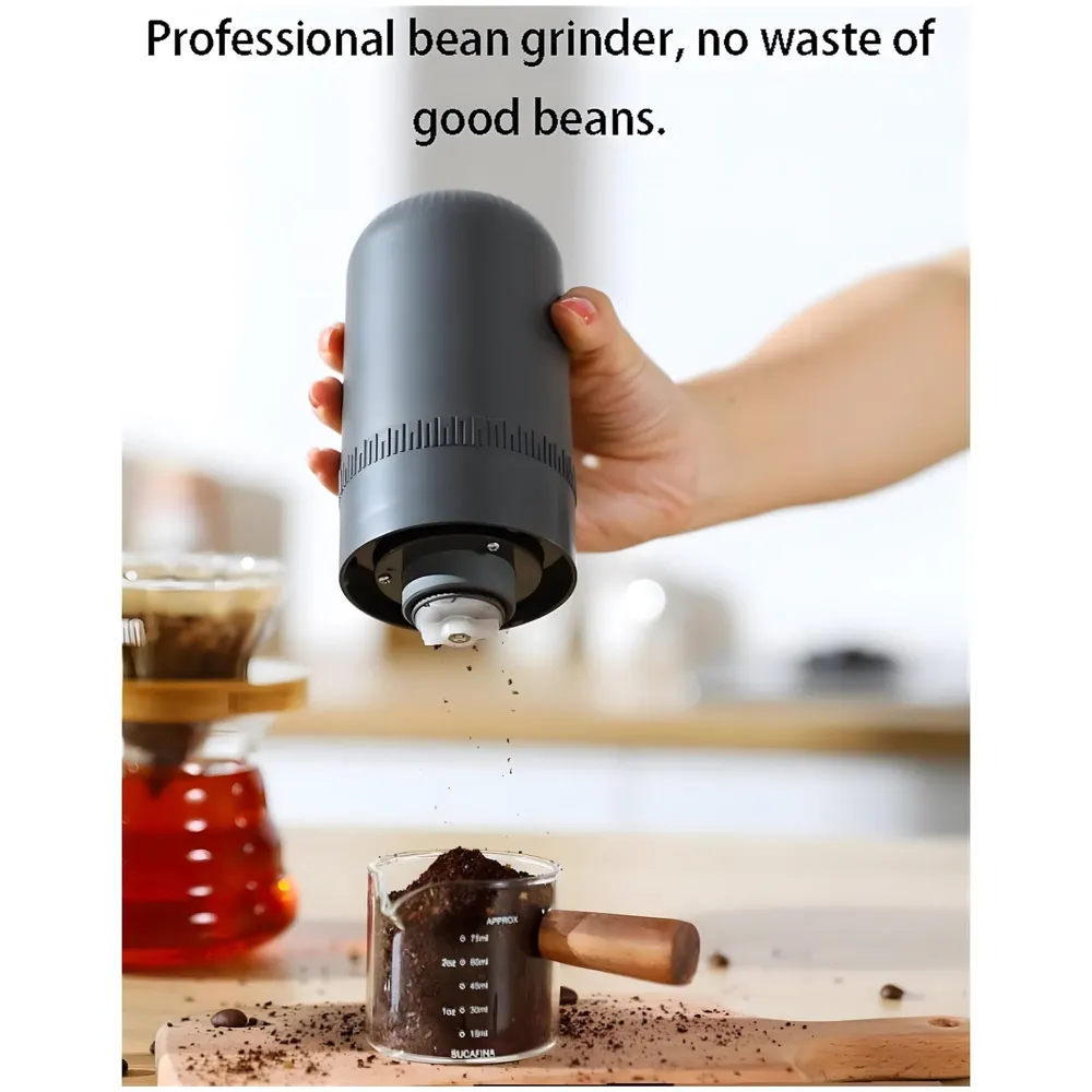 Auto Coffee Grinder Electric, Adjustable Coarseness, Portable & Multi-Purpose Coffee Grinder for Home, Office, Travel, Compact, USB-C, Black - 7