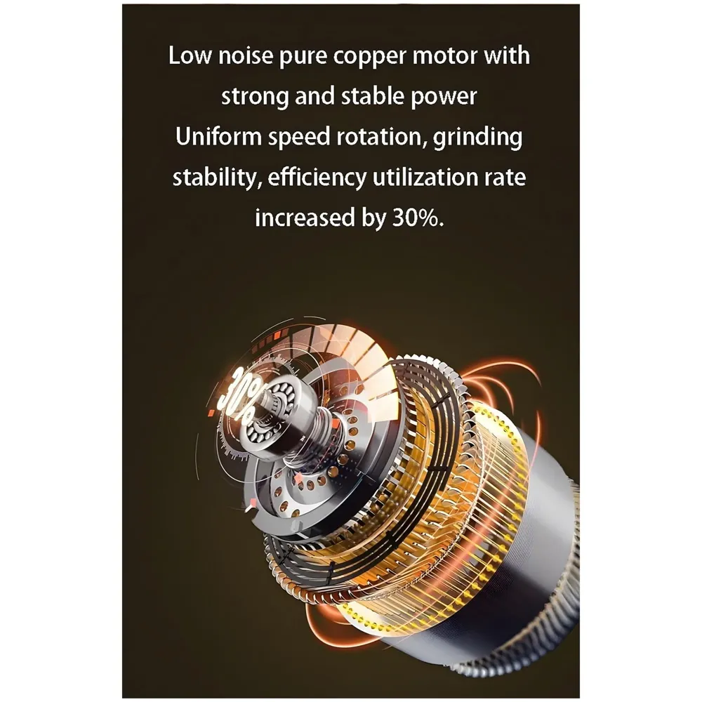 Auto Coffee Grinder Electric, Adjustable Coarseness, Portable & Multi-Purpose Coffee Grinder for Home, Office, Travel, Compact, USB-C, Black - 8