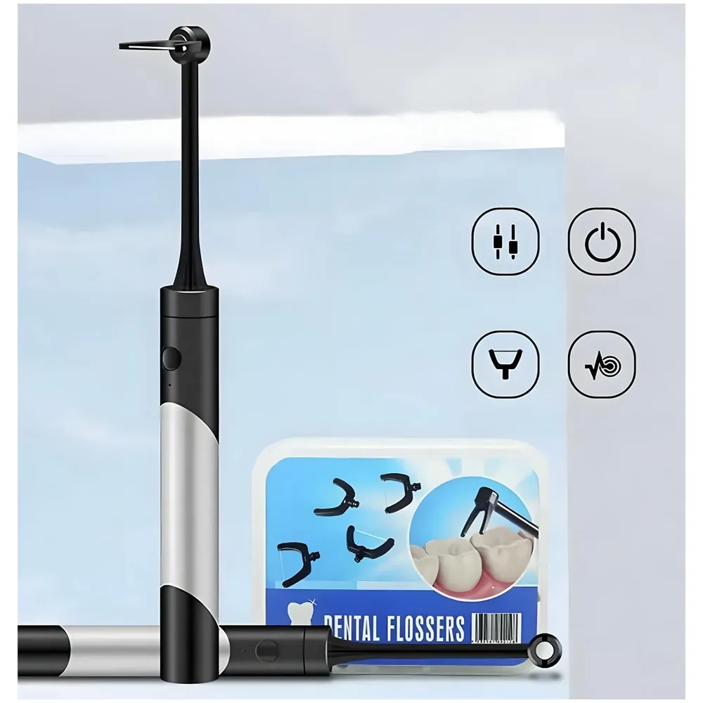 Electric Dental Flosser With 50 Replacement Tips Dental Set Automatic Flosser Portable Dental Oral Teeth Tooth Cleaner Oral Flosser - 4