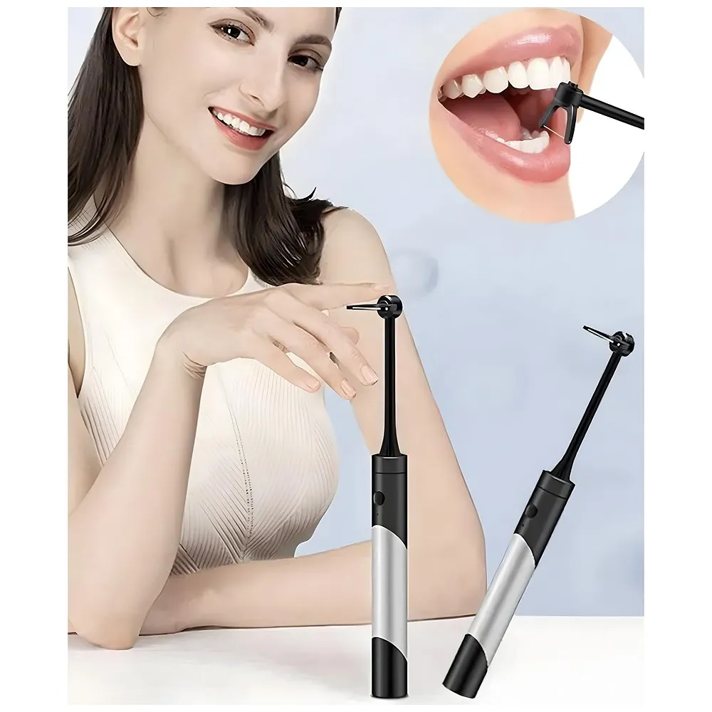 Electric Dental Flosser With 50 Replacement Tips Dental Set Automatic Flosser Portable Dental Oral Teeth Tooth Cleaner Oral Flosser