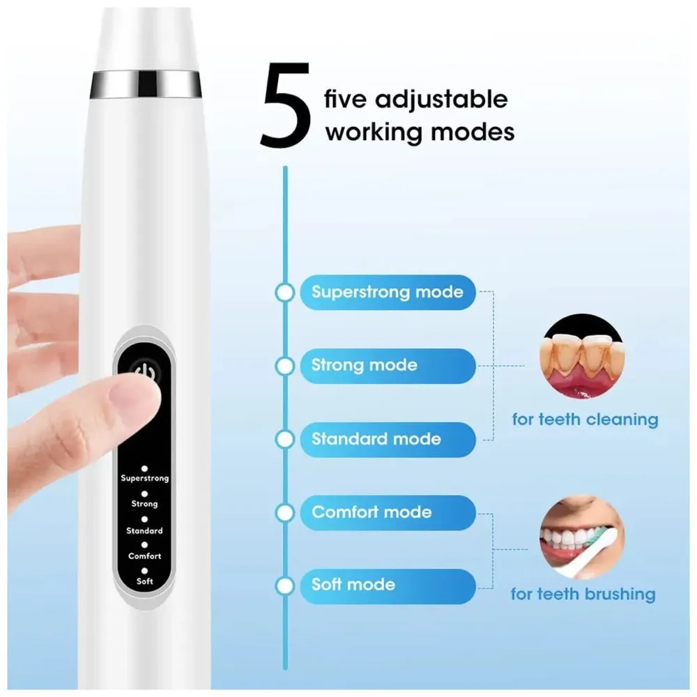Teeth Whitening Tooth Cleaner Oral Care Electric Toothbrush Plaque Remover Tartar Calculus Removal Dental Scaler Stainless Steel Calculus Dental tools Professional
