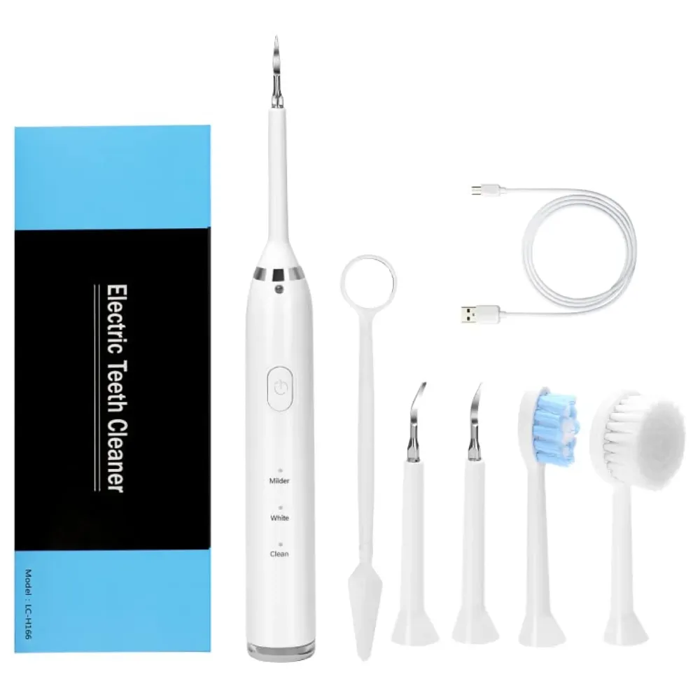 5 in 1 Electric Toothbrush Set, Calculus Remover, Tooth Cleaner Kit, Oral Care, Plaque Remover, Tartar Dental Scaler, Stainless Steel