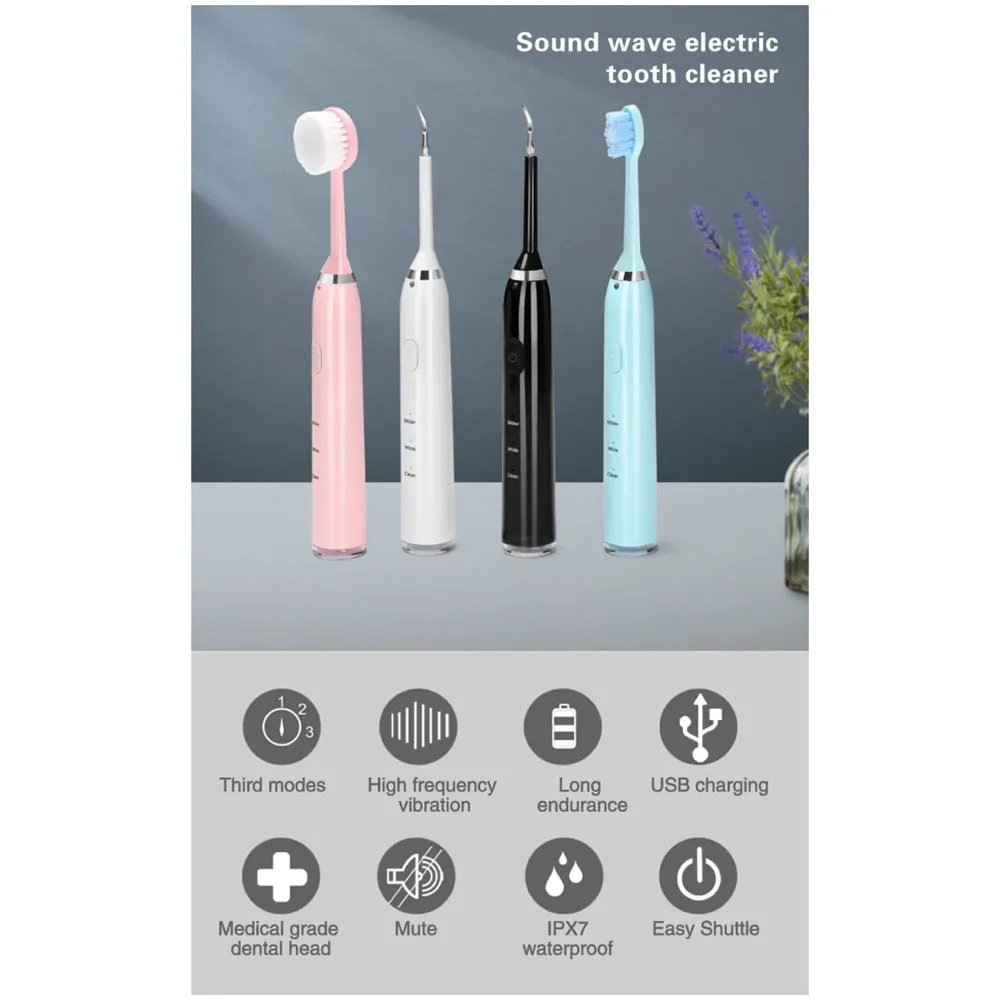 5 in 1 Electric Toothbrush Set, Calculus Remover, Tooth Cleaner Kit, Oral Care, Plaque Remover, Tartar Dental Scaler, Stainless Steel