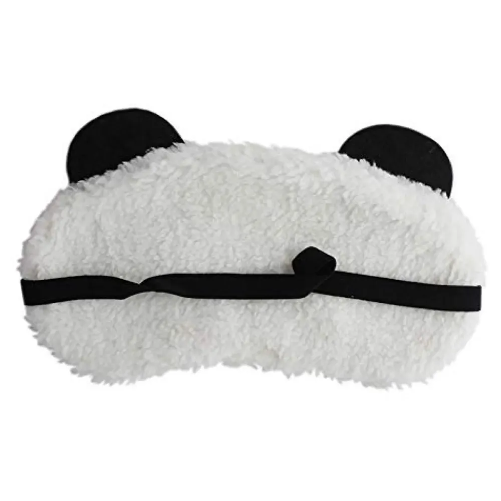 Fabric Heart Panda Sleep Mask (White) - 2