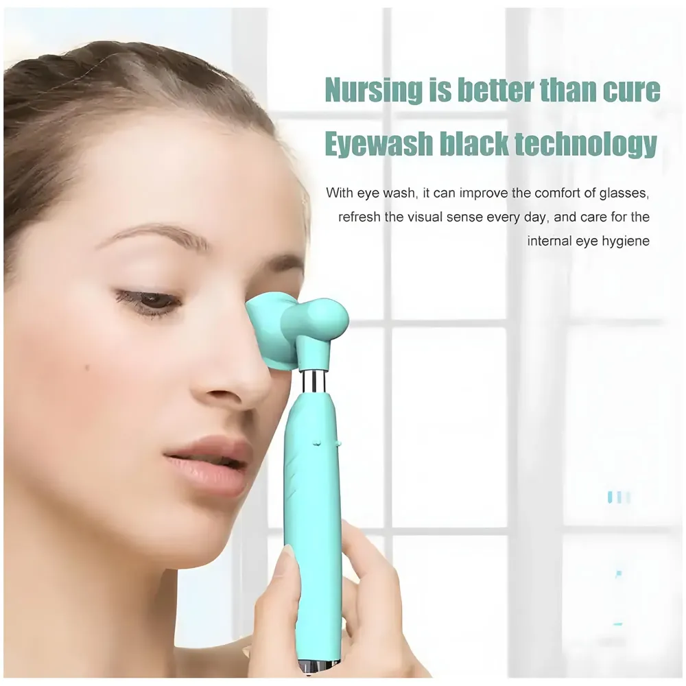 LIMEGIRL 2 In 1 Automatic Eye Make-Up Remover Electric Eye Washer Handheld Sprayer Sonic Moisturizer Eyewash Instrument Water Eye Massager 3 speed - 4