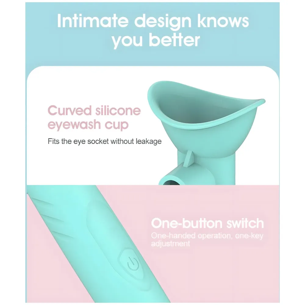 LIMEGIRL 2 In 1 Automatic Eye Make-Up Remover Electric Eye Washer Handheld Sprayer Sonic Moisturizer Eyewash Instrument Water Eye Massager 3 speed - 7