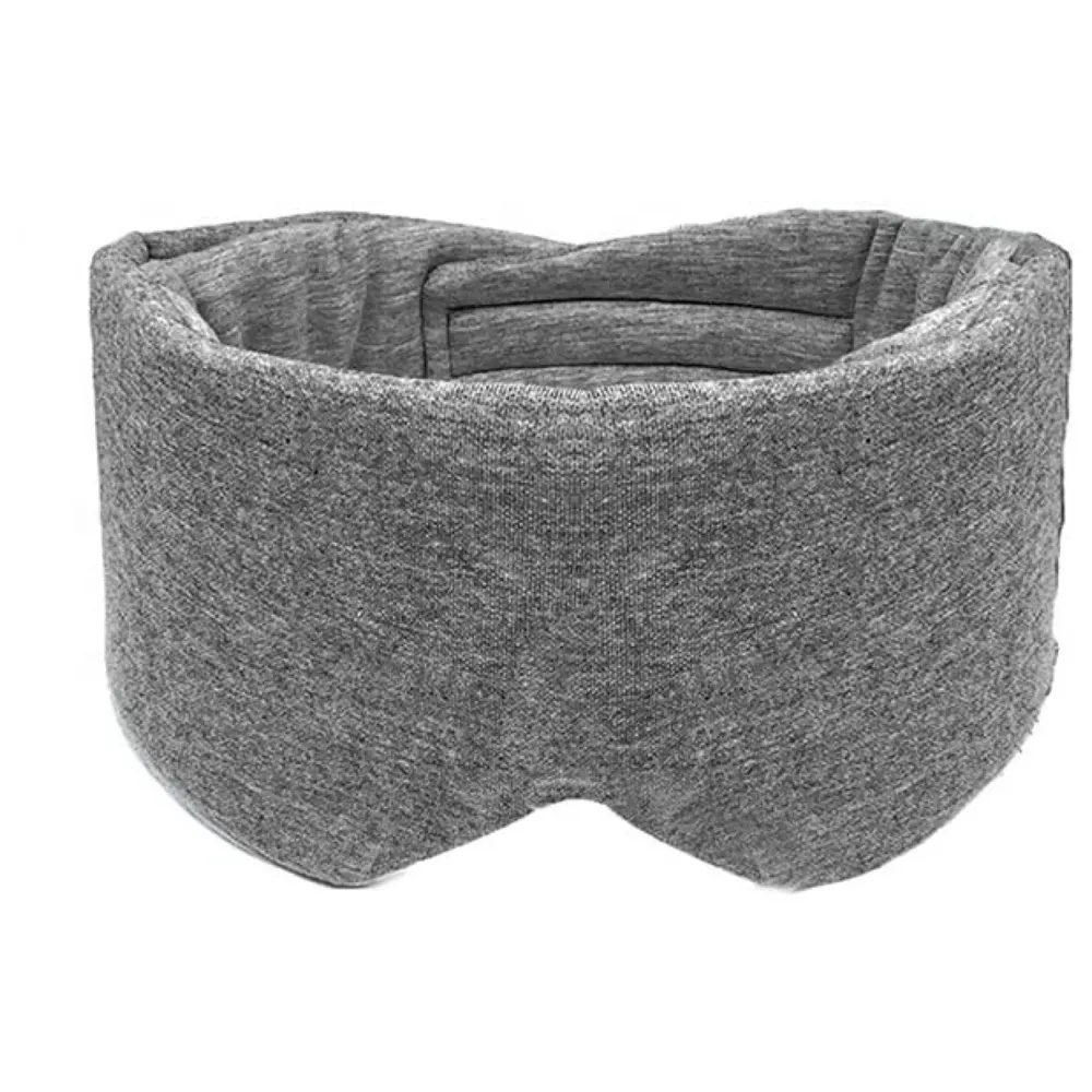 Cotton Sleep Mask Blackout Comfortable & Breathable Eye Mask for Sleeping Adjustable Blinder Blindfold Airplane Best Night Companion Eyeshade for Women Men Kid Grey