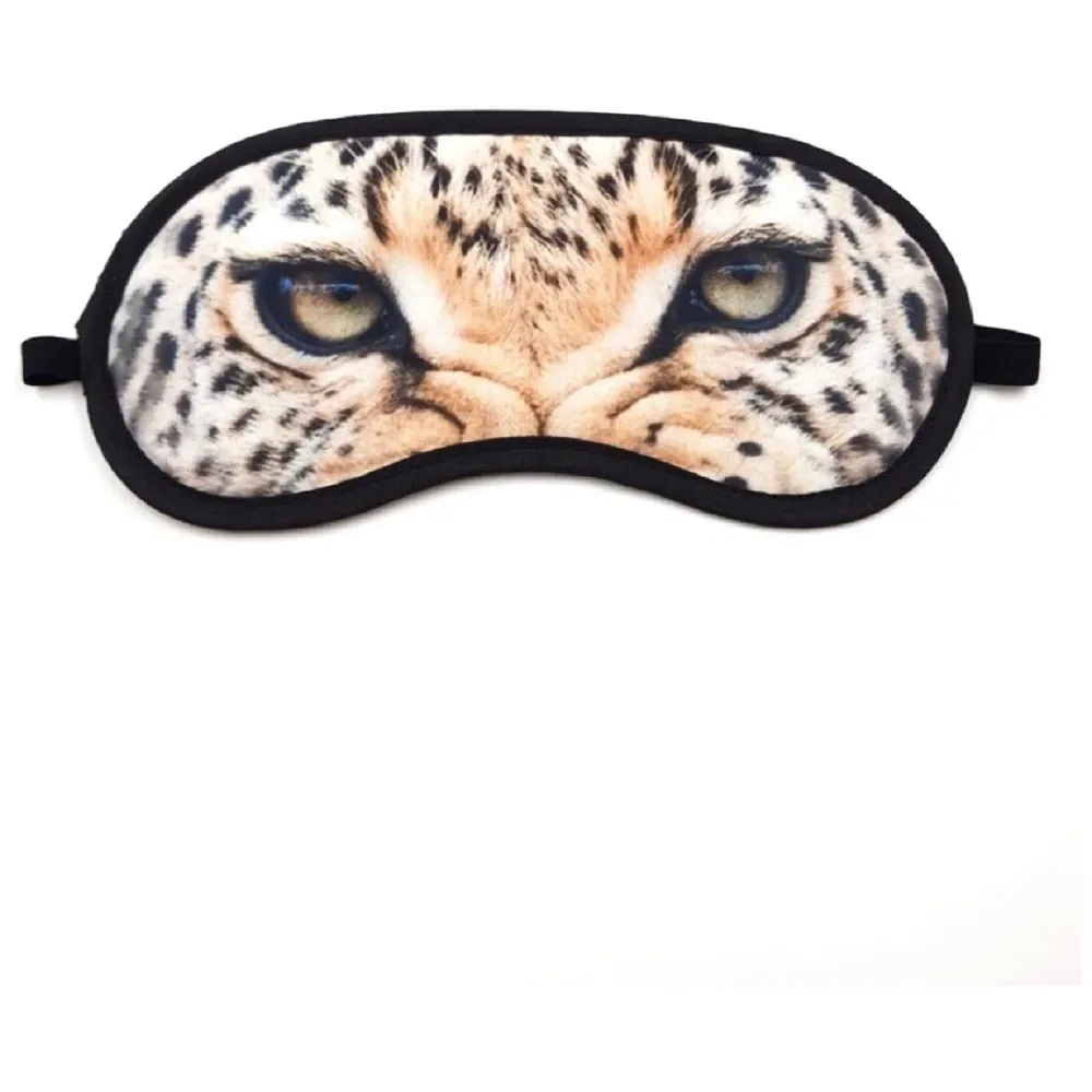 Super Soft & Comfortable For Proper Sleep ~ Tiger Eyes Sleeping Eye Mask ~ Nap Eye Shade Cartoon Blindfold Eyes Cover Sleeping Travel Rest Patch Blinder Relax , Complete black-out Design, snooze , slumber , hibernate