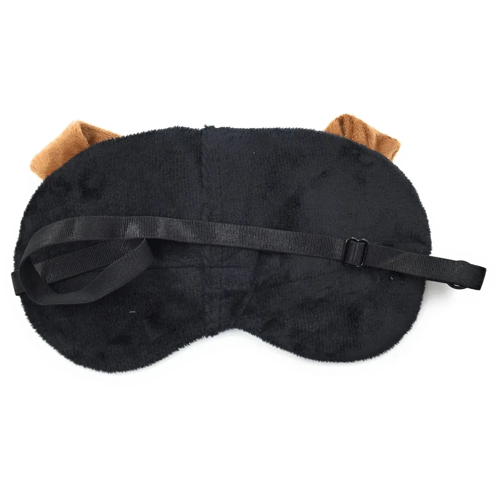 Fabric Cute White Dog Cartoon Printed Super Soft And Comfortable Eye Shade Complete Black-Out Design, Snooze, Slumber, Hibernate For Proper Sleep, Travel - 2