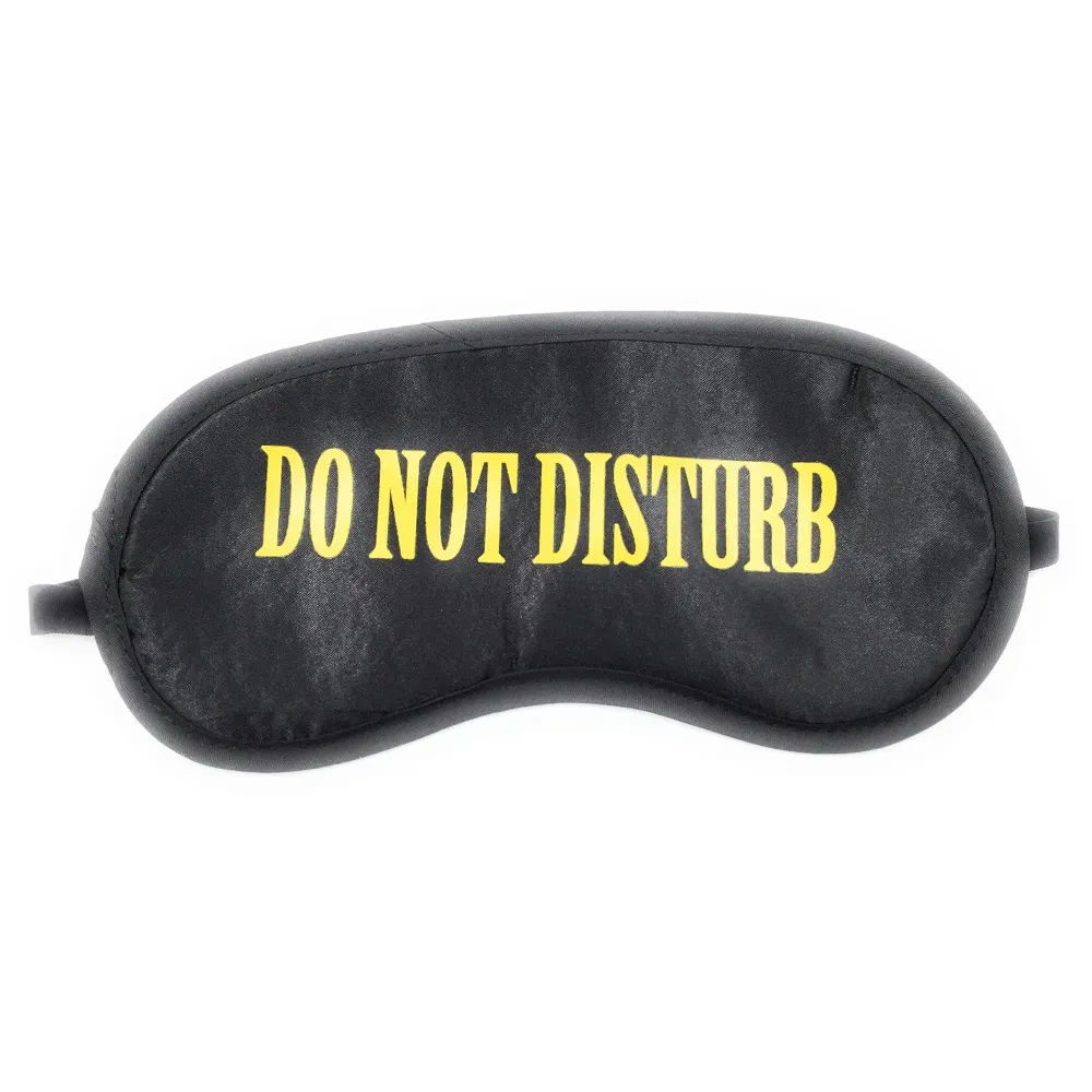 Fabric Message Eye Shade Blindfold Sleeping Travel Rest Patch Blinder Relax,Complete Black-Out Design,Snooze,Slumber,Hibernate -Super Soft & Comfortable For Proper Sleep (Do Not Disturb)