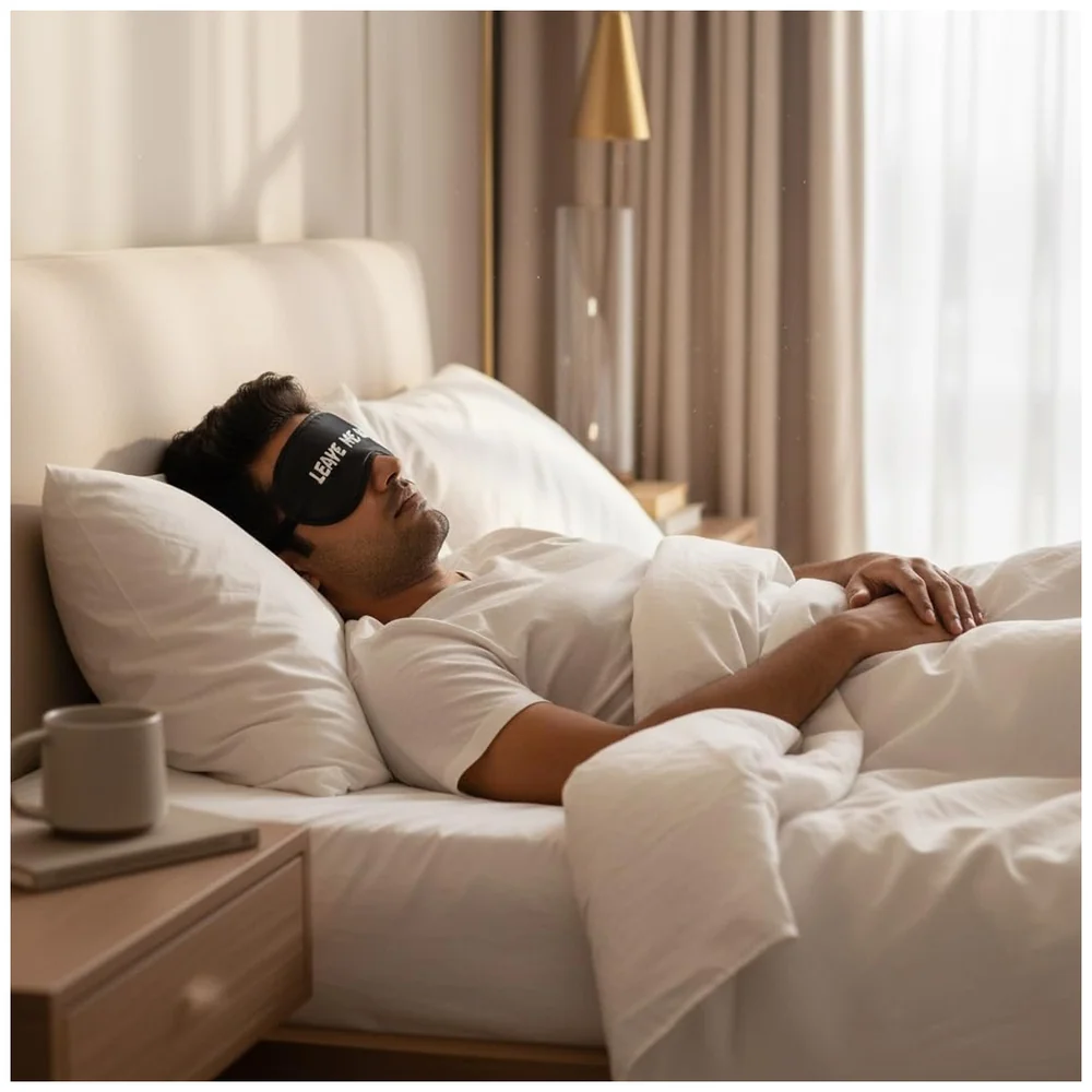 Pack of 4 Go Away Message Eyepad Shade Sleep Mask Blackout Soft