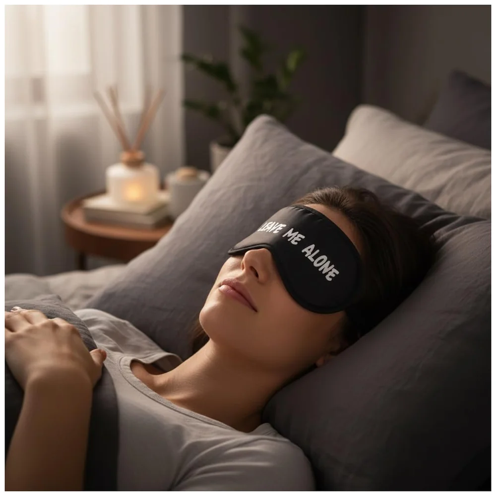 Pack of 4 Go Away Message Eyepad Shade Sleep Mask Blackout Soft
