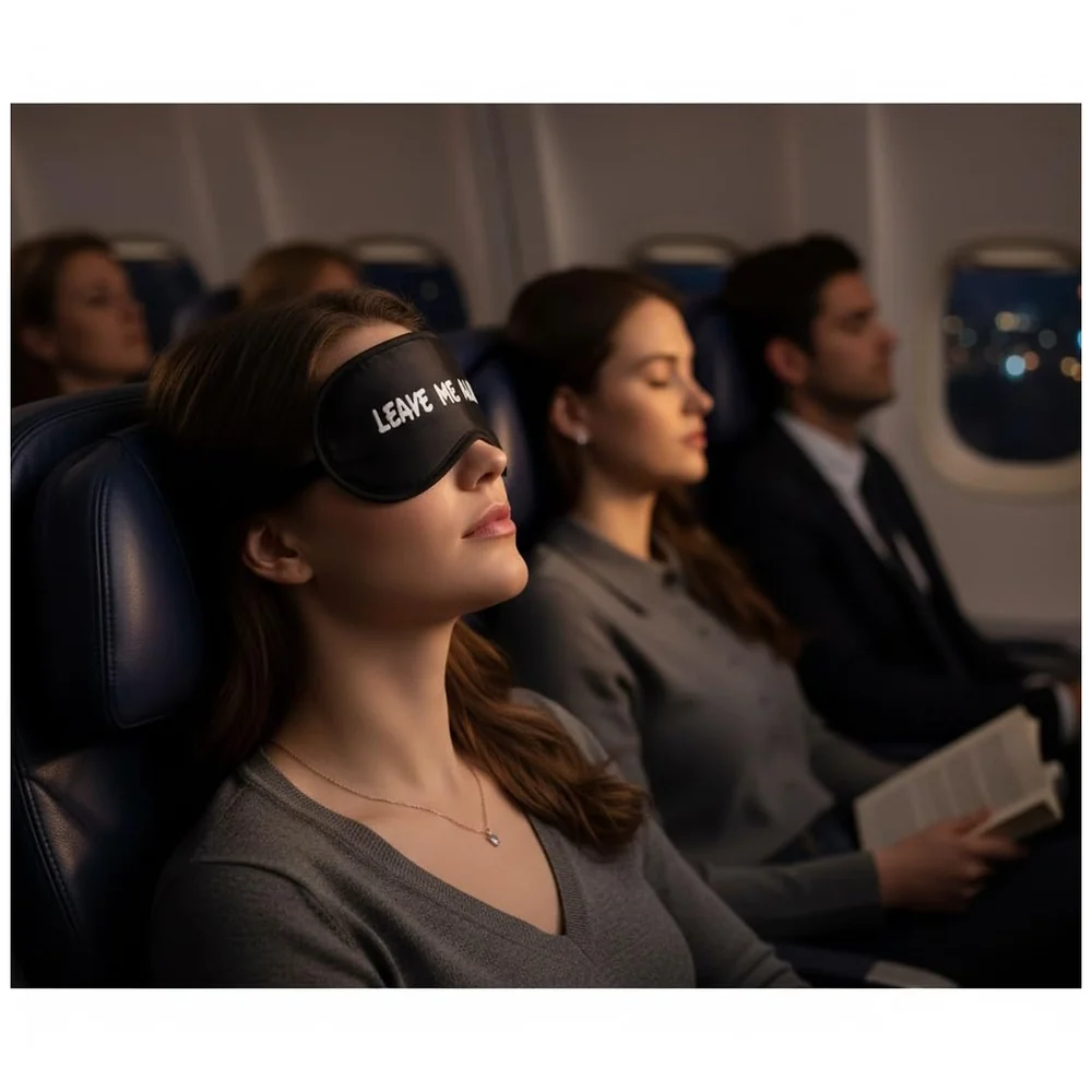 Pack of 4 Go Away Message Eyepad Shade Sleep Mask Blackout Soft