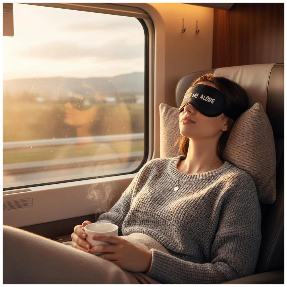Pack of 4 Go Away Message Eyepad Shade Sleep Mask Blackout Soft