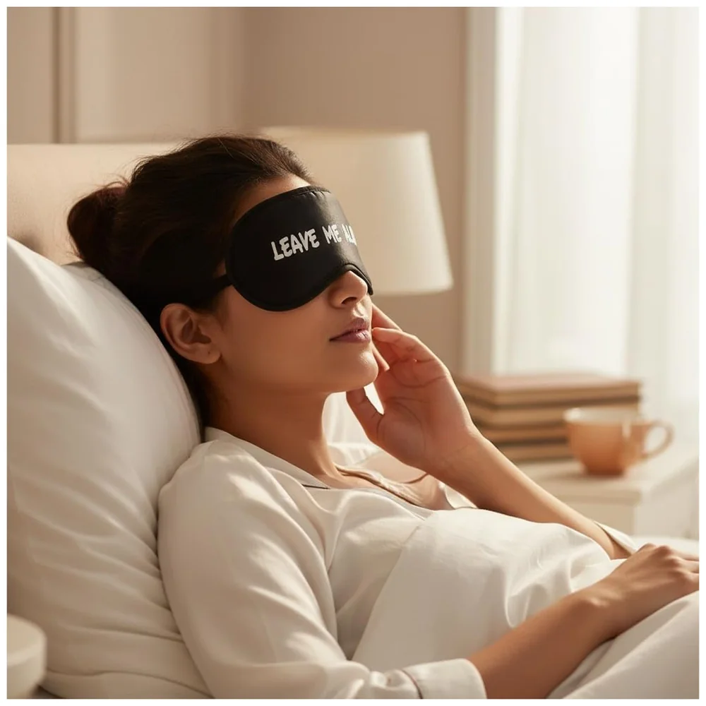 Pack of 4 Go Away Message Eyepad Shade Sleep Mask Blackout Soft