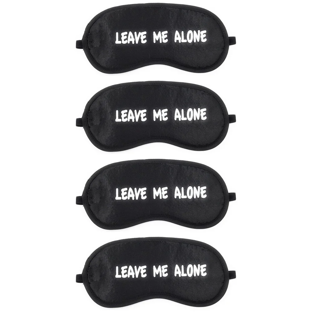 Pack of 4 Leave Me Alone Eyepad Shade Sleep Mask Blackout Soft