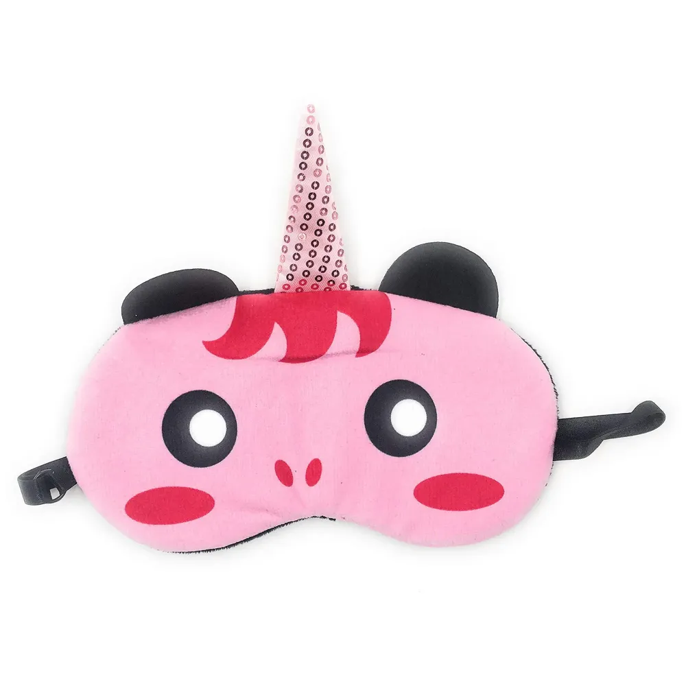 Cute Animals Eye Shade Cartoon Eyes Cover Sleeping Travel Complete black-out Design, snooze, slumber, hibernate ~ Super Soft & Comfortable For Proper Sleep With Adjustable Strap (Unicorn)