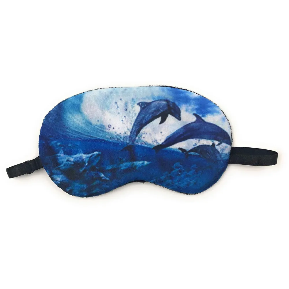 DolphinEye Shade Blindfold Eyes Cover Sleeping Travel Rest Patch Blinder Relax, Complete black-out Design, snooze, slumber, hibernate ~ Super Soft & Comfortable For Proper Sleep