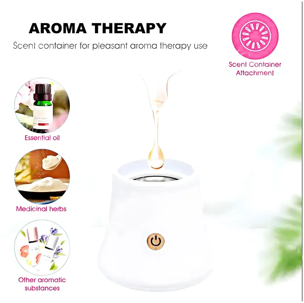2 in 1 Facial Steamer Beauty Cosmetic Ionic Face Steamer for Home Facial, Warm Mist Humidifier Atomizer for Face Sauna Spa Sinuses Moisturizing, Unclogs Pores - 2
