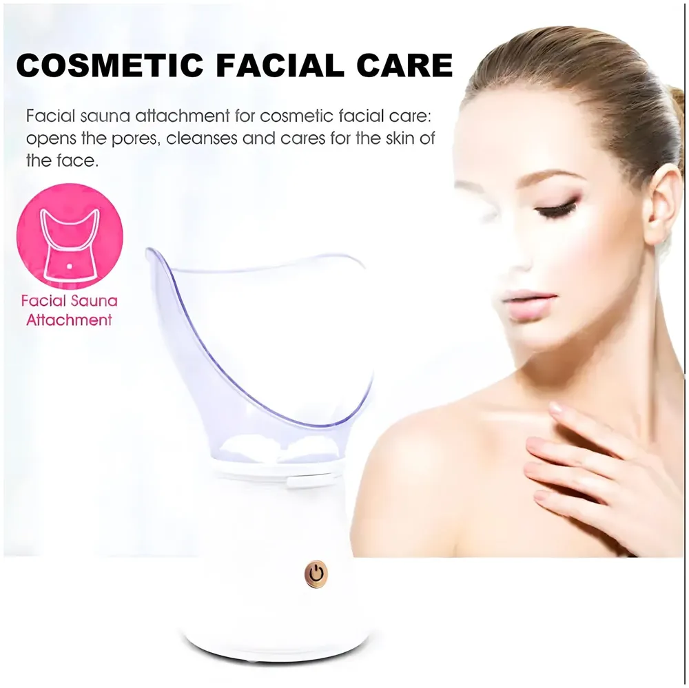 2 in 1 Facial Steamer Beauty Cosmetic Ionic Face Steamer for Home Facial, Warm Mist Humidifier Atomizer for Face Sauna Spa Sinuses Moisturizing, Unclogs Pores - 5